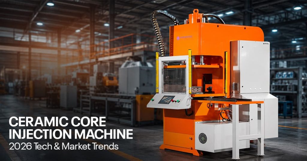 Ceramic core injection machine at Laxminarayan Technologies foundry floor