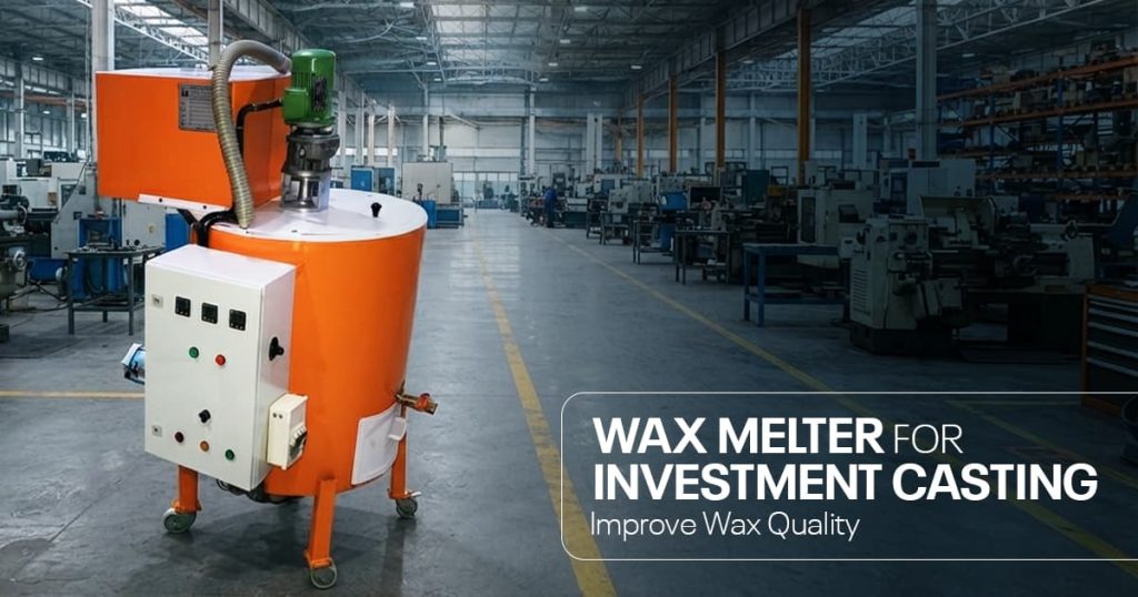 Industrial wax melter for investment casting with drip melting attachment and conditioning tank